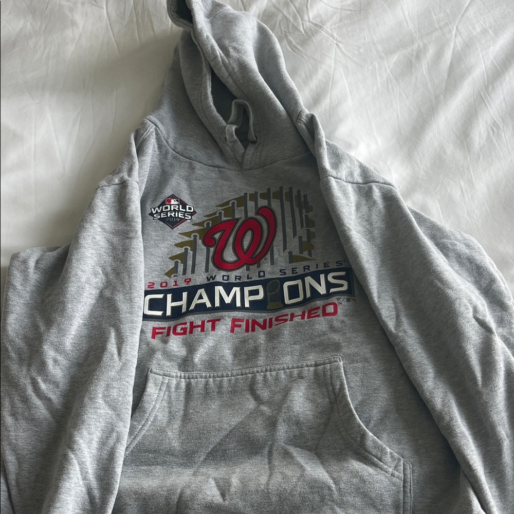 MLB Gray Washington Nationals World Series Champions Hoodie